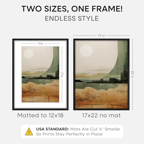 17x22 Black Oak Picture Frame (2 Count)