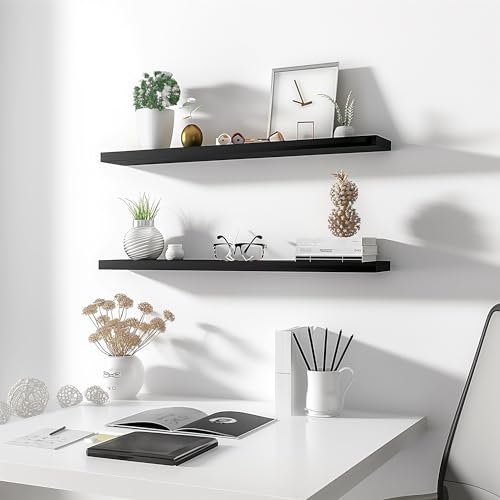 Wood Floating Shelves for Wall Decor (4 Count)