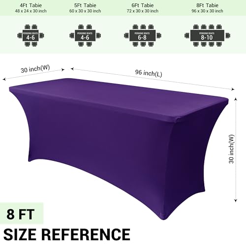 8ft Stretch Spandex Table Cover (2 Count)