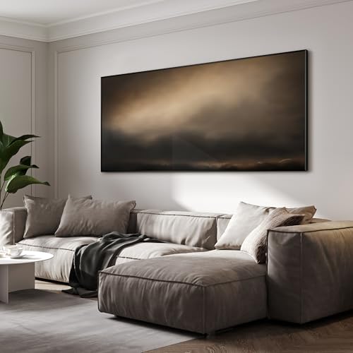 36"x72" Extra Large Framed Wall Art Golden Sunset Cloud