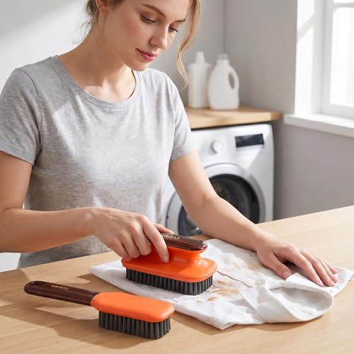 Laundry Stain Brush Household Scrub Brush Laundry Brush for Stain Removal (2 Count)