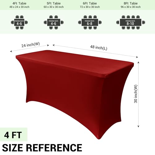 4ft Stretch Spandex Table Cover (2 Count)