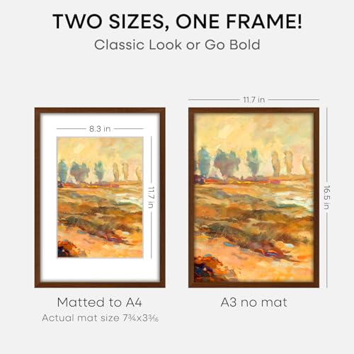 A3 Brown Oak Picture Frame