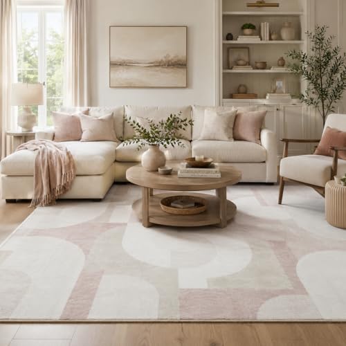 8X10 Area Rugs Modern Abstract Non Slip Washable Large Carpet for Living Room Bedroom (80 Sq Ft)