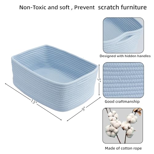 Small Woven Storage Baskets for Shelves (3 Count)