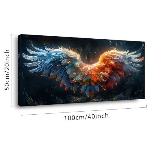 Beautiful Colorful Angel Wings Religion Wall Art Decor Artwork for Girls Room Bedroom Living Room