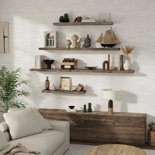 Solid Wood Floating Shelves