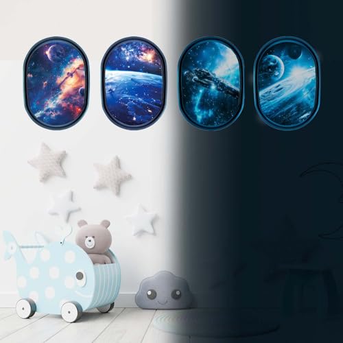 3D Universe Galaxy Space Wall Stickers (4 Count)