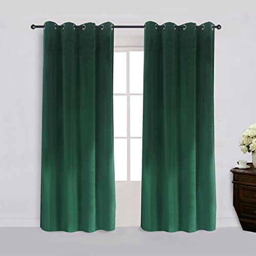 Super Soft Signature Velvet Curtains Set of 2 Dark