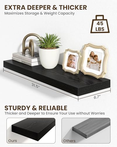 32" Floating Shelves for Wall (2 Count)