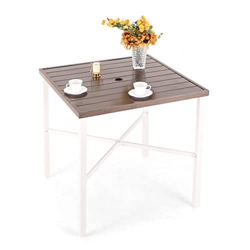 36" x 36" x 36.4"H Iron Patio Bar Table for 4