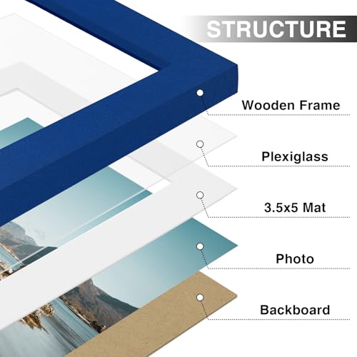 4x6 Picture Frames Set of 9 for Wall or Tabletop Display (9 Count)