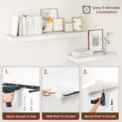 Floating Shelves for Wall 18x12” Set of 2 (2 Count)