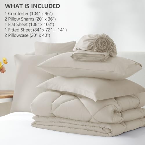 California King Comforter Set 104"x96"
