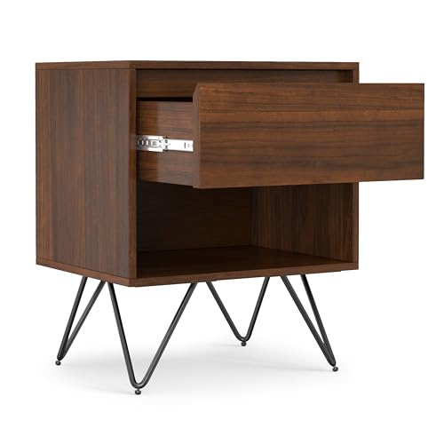 Hunter 20" Wide Bedside Table in Walnut Veneer