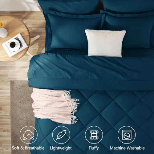 King Comforter Set 102"x90" Lyons Blue