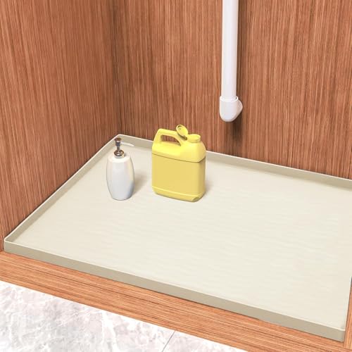 Waterproof Silicone Under Sink Mat 34'' x 22'' Shelf Liner for Kitchen and Bathroom (748 sq inch)