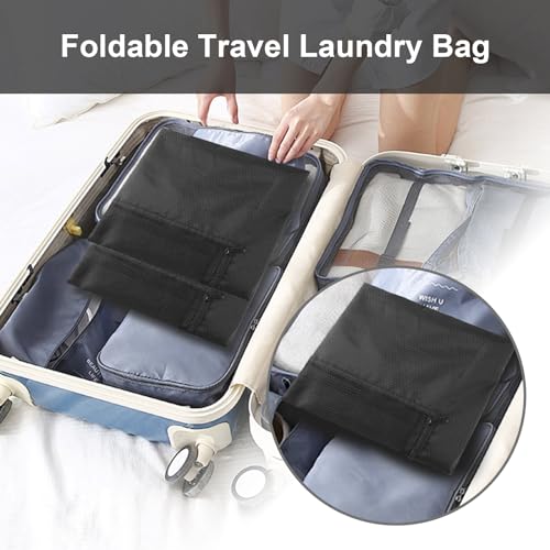 Laundry Bag Backpack Durable Laundry Bag with Shoulder Straps and Mesh Pockets Portable Laundry Hamper Dirty Clothes Bag for College