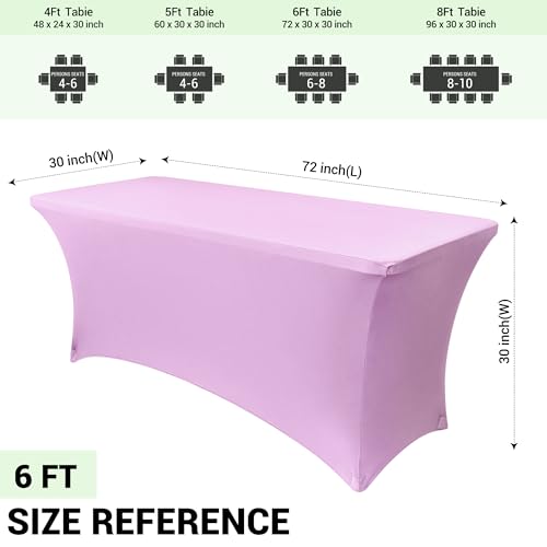 6ft Stretch Spandex Table Cover (2 Count)