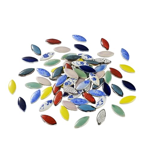 70 Pcs Petal Ceramic Mosaic Tiles (70 Count)
