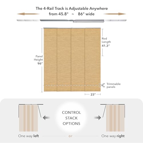 Vertical Blinds Room Divider 45.8"