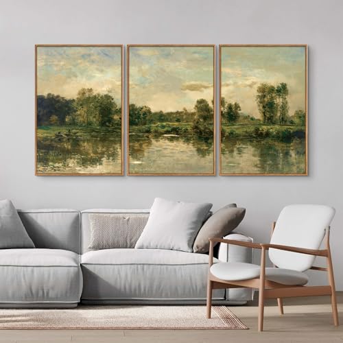 Vintage Nature Framed Canvas Wall Art Set of 3 (3 Count)