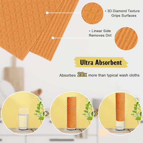 Swedish Dishcloths for Kitchen (6 Count)