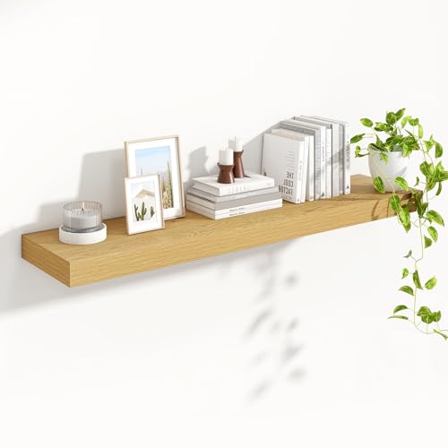 Floating Shelves 47.2" W x 10.3" D Oak Set of 1