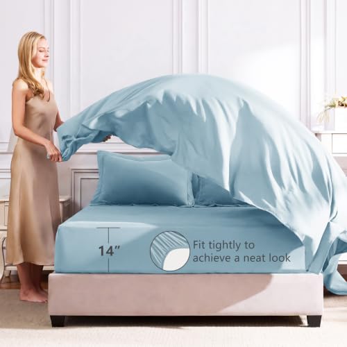 Full Comforter Set 82"x86" Light Blue