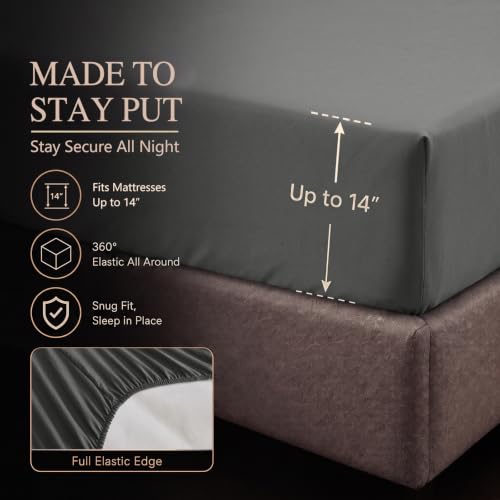 Queen Comforter Set Dark Grey