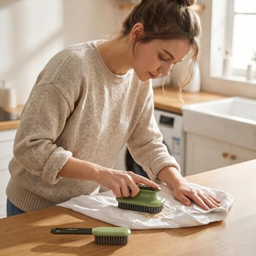 Laundry Stain Brush Household Scrub Brush Laundry Brush for Stain Removal (2 Count)