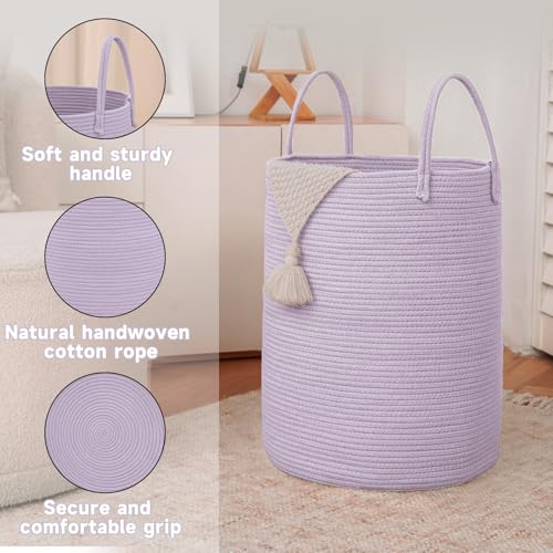 100L Cotton Rope Laundry Basket Hamper