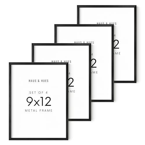 9x12 Black Metal Picture Frames (4 Count)