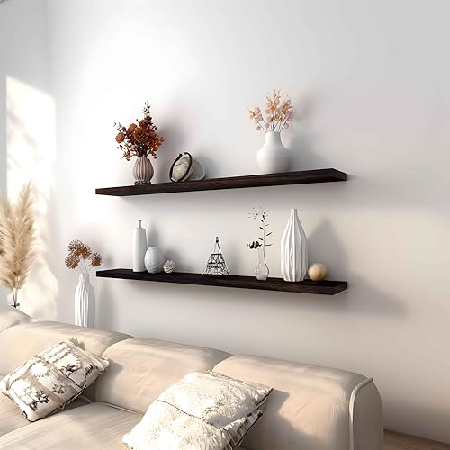 Wood Floating Shelves for Wall Decor (4 Count)