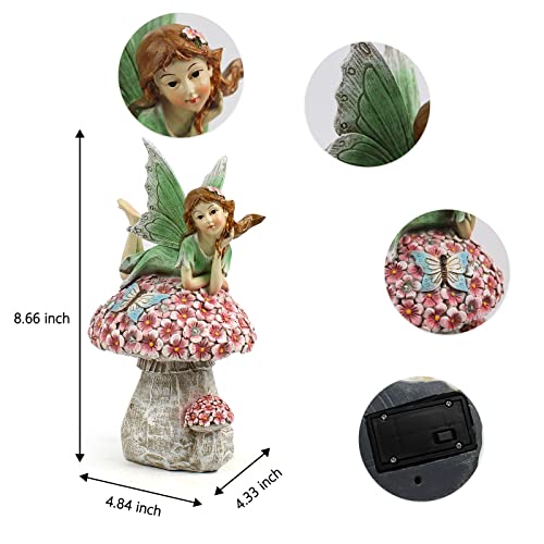 Solar Fairy Garden Statue Lights Outdoor Decor