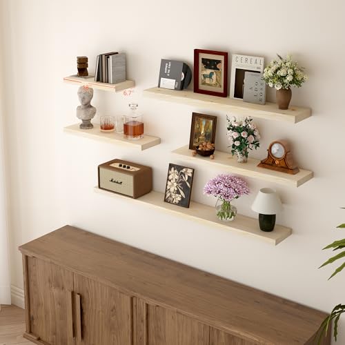 Wood Floating Shelves for wall 18 inch (2 Count)