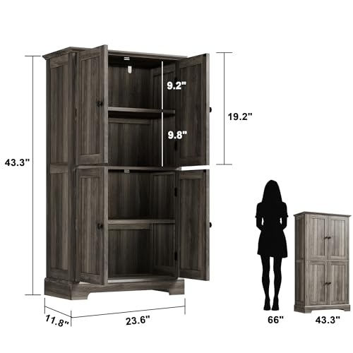 Bathroom Floor Cabinet with Adjustable Shelves