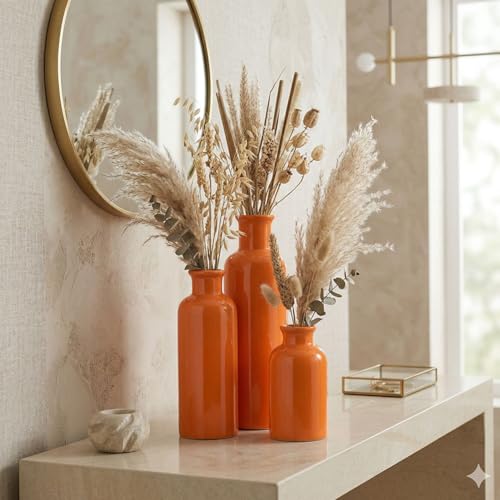 Ceramic Vase Set (3 Glossy finish)