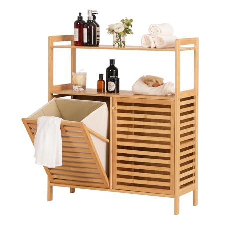 Tilt Out Laundry Hamper with Shelves
