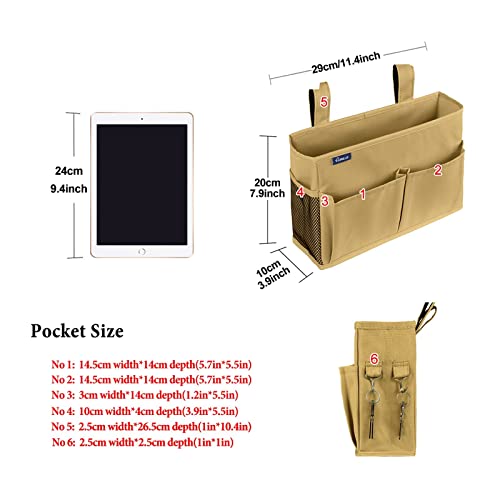 Bedside Caddy Hanging Organizer Bedside Storage Bag for Bunk and Hospital Beds