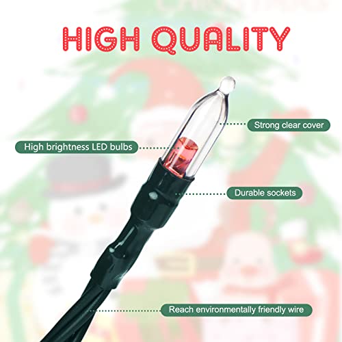 2Pack 50 LED Battery Operated Christmas Lights 17.7 FT