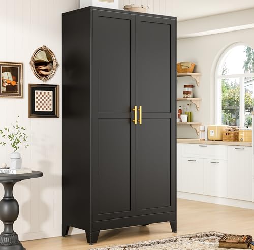 75" Metal Kitchen Pantry Cabinet