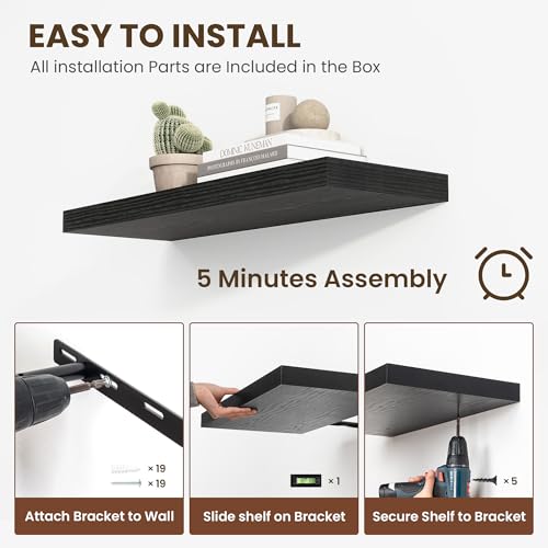36 Inch Floating Shelves (2 Count)