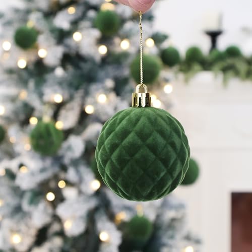 36PCS Velvet Ornaments for Christmas Tree (36 Count)