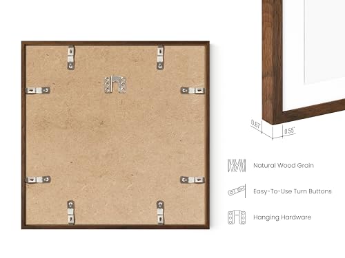 Walnut Oak Wood 12x12 Picture Frames (6 Count)