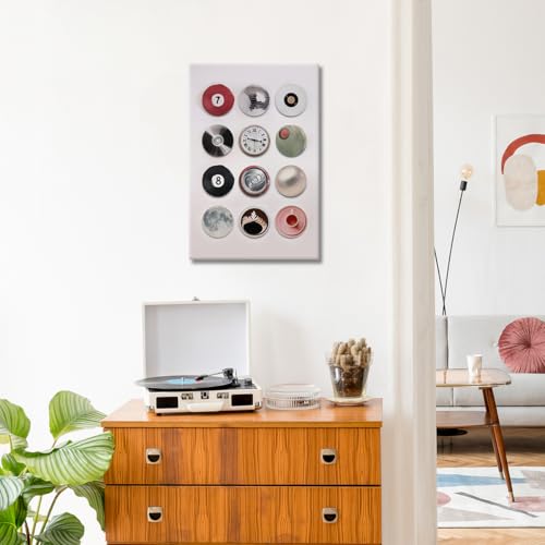 Colorful Vintage Disco Ball Canvas Wall Art