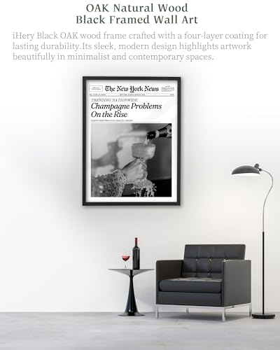 16x20in Champagne Problems on the Rise Framed Newspaper Art