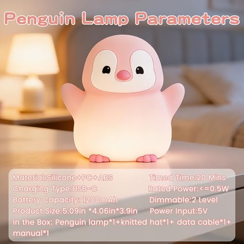 Penguin Night Light for Kids