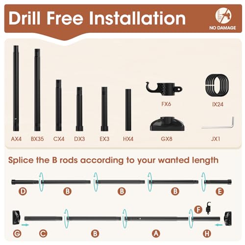 Room Divider Curtain Rod 4