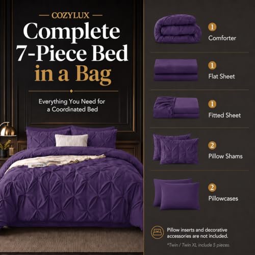 King Size Comforter Set Purple